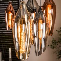 Fraaai Carmen hanglamp 4+3 cocoon mix glas - zwart | OUTLET B