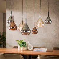 Jude hanglamp 4+3 wings mix glas - zwart