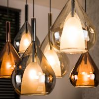 Jude hanglamp 4+3 wings mix glas - zwart