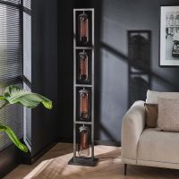 Wrexham vloerlamp 4L 190 cm staal smoke van het woonmerk Fraaai