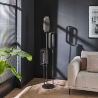 Kasey vloerlamp 3L - artic zwart