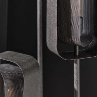 Kasey vloerlamp 3L - artic zwart