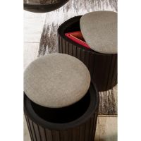 Dutchbone Bay opbergpoef laag - bruin