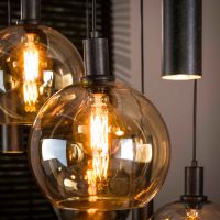 Fraaai Bruno hanglamp 5+4 lichts - zwart