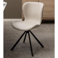 Aino draaistoel | zwart metaal onderstel | stof Basel