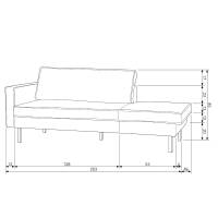 Rodeo daybed links bouclé naturel van het woonmerk BePureHome