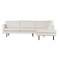 Rodeo hoekbank rechts bouclé naturel van het woonmerk BePureHome