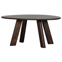 Roundly eettafel mangohout 160 x 110 cm walnoot van het woonmerk BePureHome