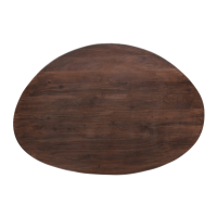 Roundly eettafel mangohout 160 x 110 cm walnoot van het woonmerk BePureHome