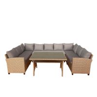 Nordic Home Elisabeth loungeset 9 personen - naturel