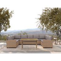 Nordic Home Elisabeth loungeset 9 personen - naturel
