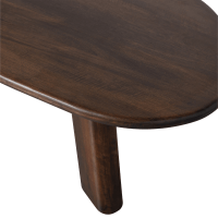 Roundly salontafel mangohout 110x60 cm walnoot van het woonmerk BePureHome
