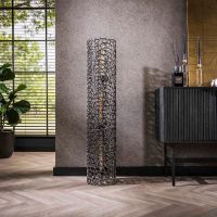 Fraaai Boyd vloerlamp Ø25 cm weaver cylinder XL - zwart nikkel