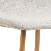 Oda eetkamerstoel | naturel oak onderstel | stof Nesia - lichtgrijs