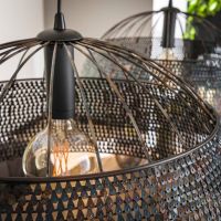 Fraaai Alfie hanglamp 2L armor ø60 - zwart bruin