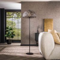 Monty vloerlamp - Ø50 cm - zwart/bruin