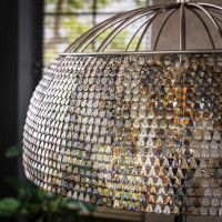 Monty vloerlamp - Ø50 cm - zwart/bruin