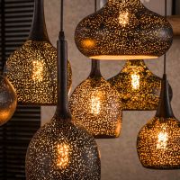 Nelson hanglamp 4+3L - zwart