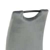 Nøra Fina eetkamerstoel | zwart metaal onderstel | stof Dublin - donkergrijs