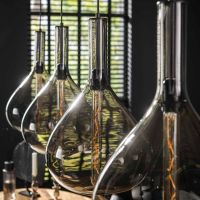 Fraaai Chiara hanglamp 4L druppel smoke glas - artic zwart - OUTLET B