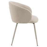 Nøra Axis armstoel | grijs metaal onderstel | stof Basel - beige