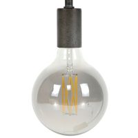 Fraaai LED lamp gloeidraad bol 12.5 cm E27 grijs