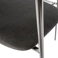 Woood Ivy eetkamerstoel velvet - zwart