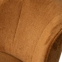 Woood Sara fauteuil structure velvet - cognac