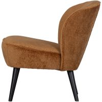 Woood Sara fauteuil structure velvet - cognac