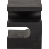 Toma bijzettafel mangohout - zwart
