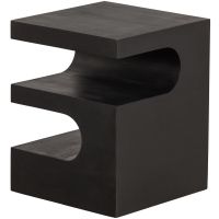 Toma bijzettafel mangohout - zwart