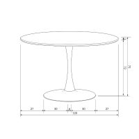 Sammy ronde eettafel - ø120cm - zwart van het woonmerk Woood