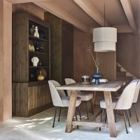 Vogue eetkamerstoel geweven stof - zand