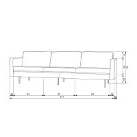 Rodeo bank 3-zits bouclé naturel