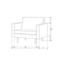 Rodeo fauteuil bouclé naturel