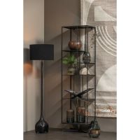 Foss lampenvoet aluminium antiek zwart/bruin