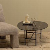 Woood Vajen salontafel marmer 70x70 cm - zwart