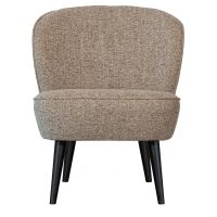Sara fauteuil - geweven stof - naturel melange van het woonmerk Woood