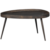 Crude bijzettafel set van 2 - antiek brons