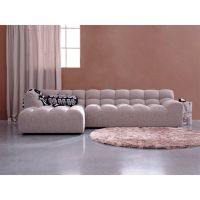 Allure chaise longue links geweven stof