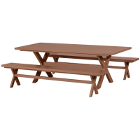 Woood Delta picknick tuintafel 220x100 cm aluminium - terra