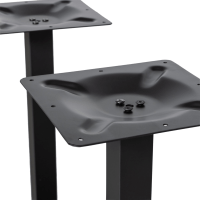 Woood Bistro dubbele vierkant buisvoet metaal 72x80x40 cm - zwart