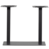 Woood Bistro dubbele vierkant buisvoet metaal 72x80x40 cm - zwart