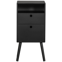 Woood Ozzy nachtkastje hoog hout - zwart