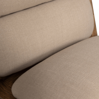 Woood Opulent fauteuil bouclé/hout - naturel