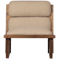 Woood Opulent fauteuil bouclé/hout - naturel