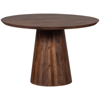 Limit eettafel rond mangohout ø130 cm - walnoot