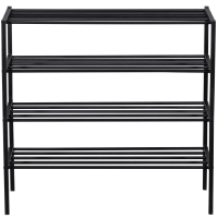 Woood Ferro schoenenrek stapel van 3 metaal - zwart