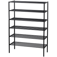 Woood Ferro schoenenrek stapel van 3 metaal - zwart