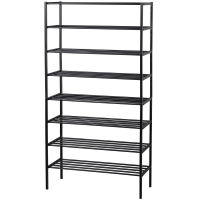 Ferro schoenenrek stapel van 4 metaal - zwart